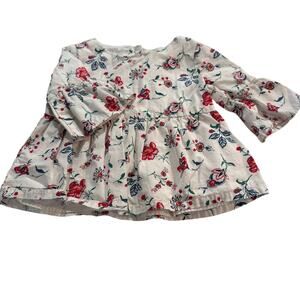 Janie and Jack Toddler Girl 2T Floral Blouse